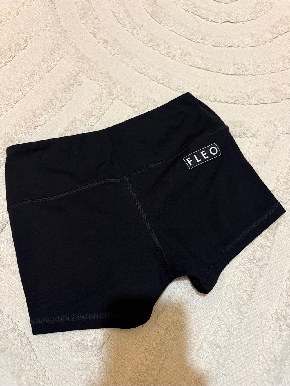 FLEO OG Black Mid-Rise Shorts